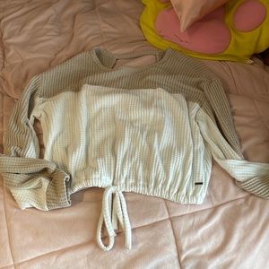 Waffle knit crop top